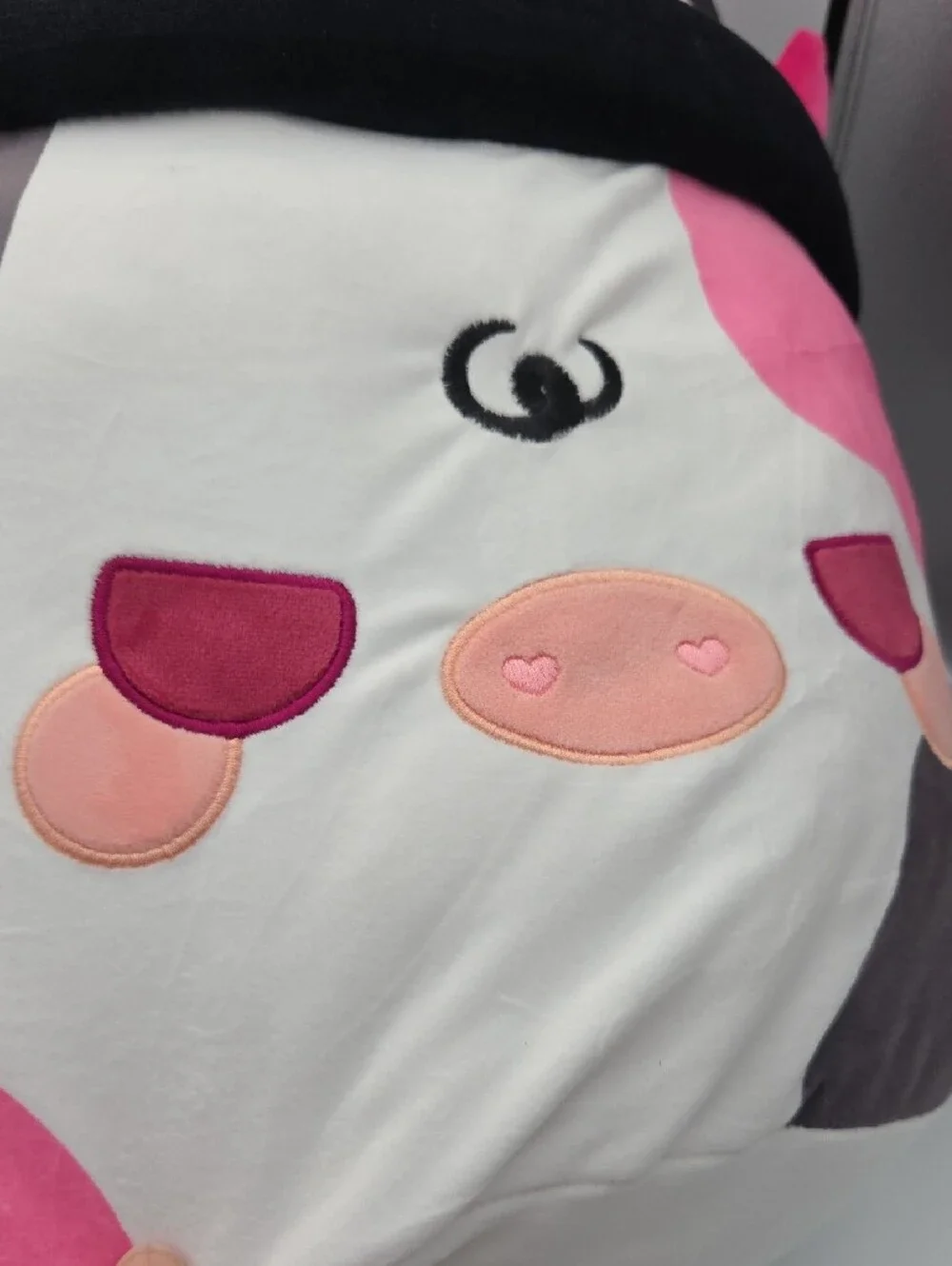 Plushgoals Cuddle Barn Kawaii Fiend Mooshake Pink Gray Cow Plush Toy Nwts Jumbo